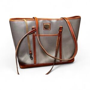 Dooney & Bourke Brown and Gray Cynthia Tote